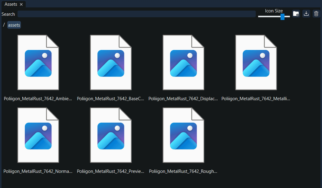 Assets screenshot