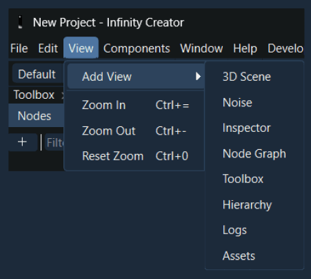 Custom Workspaces screenshot